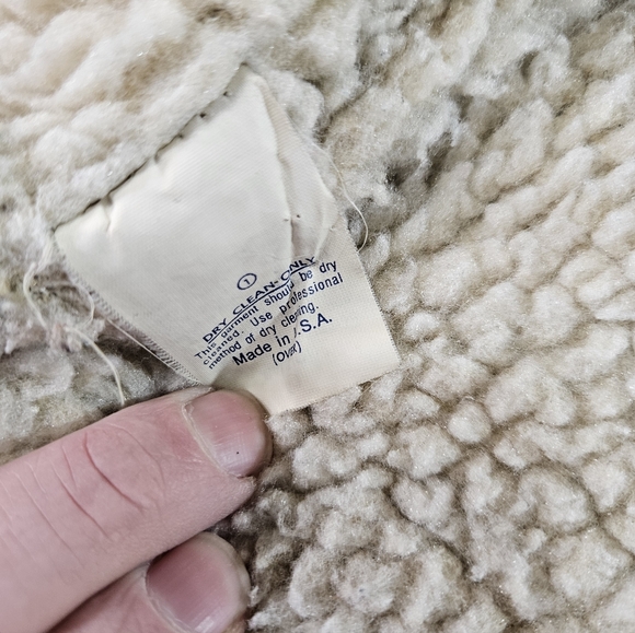 Vintage Cal Craft Sherpa Lined Wool Bomber Jacket USA XL - Picture 8 of 9
